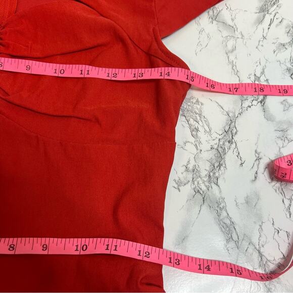 Modcloth Dear fiery red cut out dress pin up retro Sz M - Picture 7 of 7